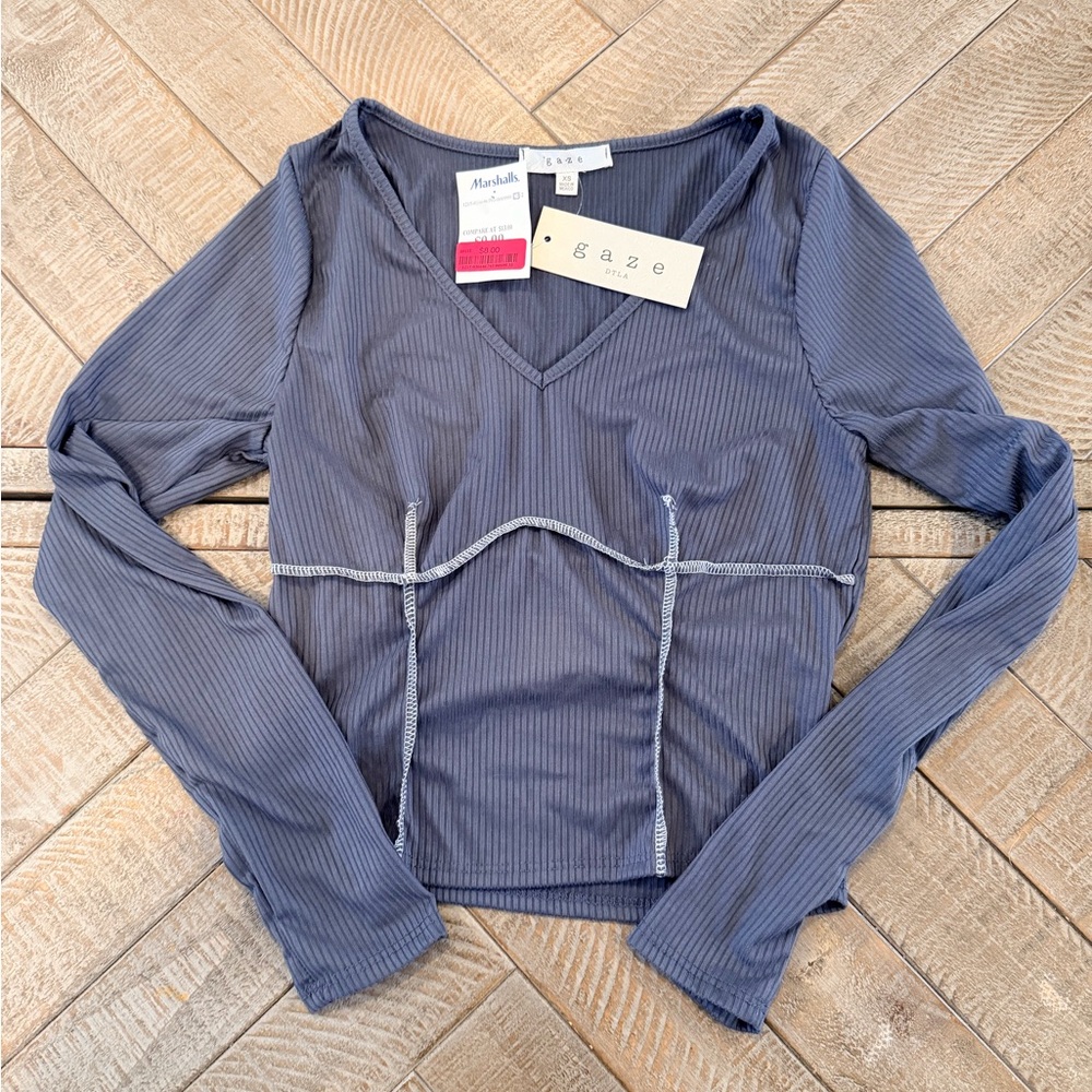 Gaze Women's Charcoal Long Sleeve Top